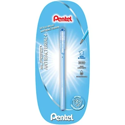 Imagen de Pentel Superb ANTIBACTERIAL+ BK77AB Bolígrafo antibacteriano, color azul