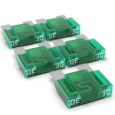 Imagen de AUPROTEC fusible de hoja Maxi 20 80A, enchufable para automoción, elección: 30A amperios, verde, 5 piezas