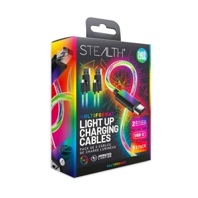 Imagen de STEALTH Cable de carga USB C (2x 2 m) con iluminación LED