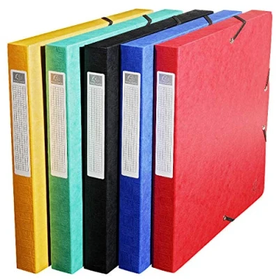 Imagen de Exacompta 50710E Pack de 10 carpetas proyecto con goma, multicolor