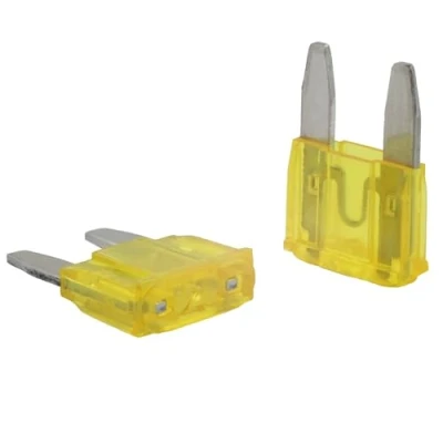 Imagen de SeKi 5 piezas. Minifusible de enchufe plano 20A amarillo; fusible coche 32V/DC cuchilla barco remolque camión caravana