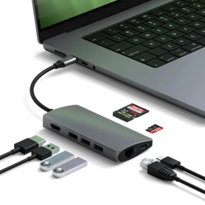 Imagen de Satechi USB C Multi Port Adapter 4K Ethernet V2 space gray