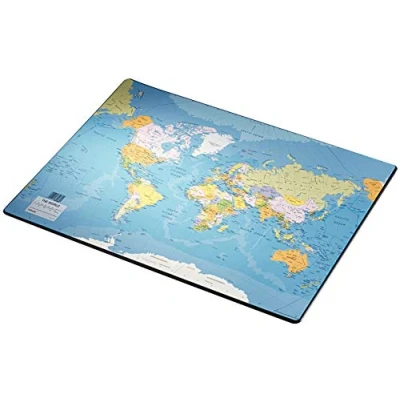 Imagen de Esselte Alfombrilla de escritorio (40 x 63,5 cm), diseño mapamundi [Importado Francia]