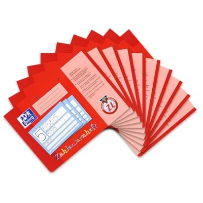 Imagen de Oxford Cuaderno de cálculo (A4, horizontal, diseño ZL, 1ª clase, 16 hojas, 2 taladros, lote 10 unidades)