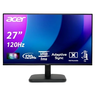 Imagen de acer EK271 G Monitor de 27 Pulgadas (69 cm) Full HD, IPS, 120 Hz HDMI, 75 VGA, 4 ms (GTG), HDMI 1.4, AdaptiveSync