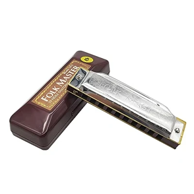 Imagen de Diatonic Blues Harmonica, Harmonica Arpa Boca Órgano 10 Agujeros 20 Tonos 1072 Eb, Instrumento Armónica Estándar para Niños, Estudiantes, Jugadores Profesionales, Bandas, Principiantes y Adultos