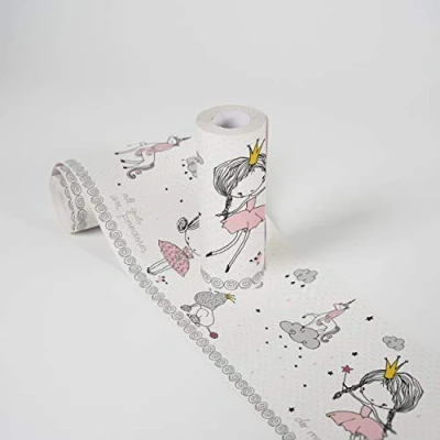 Imagen de Lovely Kids Cenefas Adhesivas Para Los Niños Magic Princess 5.00 m x 0.155 Rosa Gris Blanco Fabricado en Alemania de A.S. Création 403755