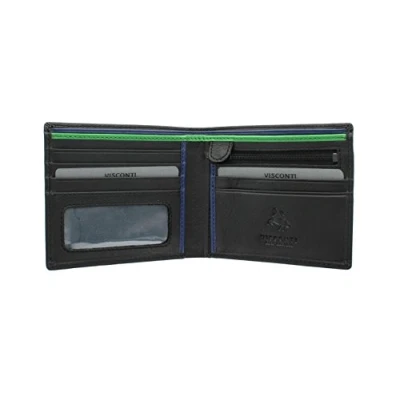 Imagen de Visconti Colección Bond LE CHIFFRE Cartera de Cuero para Hombre BD707 Negro/Verde
