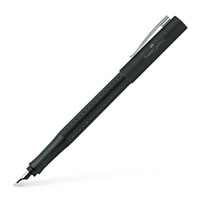 Imagen de Faber Castell 140908 Estilográfica grip 2011 f. negra mate