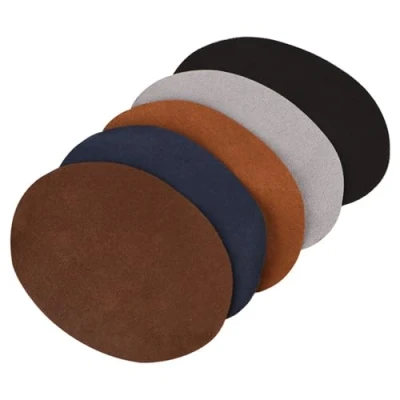 Imagen de Hilitand Parches de plancha, 10 piezas 5 colores, ovalados, piel sintética, reparación costura, codo artificial, parches, fino