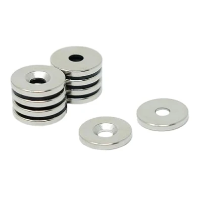 Imagen de Magnet de Neodimio Para Artes, Manualidades, Fabricación Modelos, Bricolaje, Pasatiempos, Oficina Y Hogar 15mm Diámetro x 2mm Espesor 4.2mm C/Fregadero 2.6kg Sur Paquete 80
