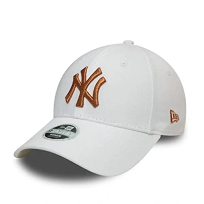 Imagen de New Era York Yankees MLB Cap 9Forty verstellbar Basecap Damen Kappe Metallic Logo weiß One Size