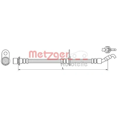Imagen de METZGER 4110621 Latiguillos de Freno 451 M10 x 1