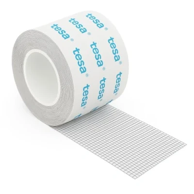 Imagen de Cinta autoadhesiva De Fibra Vidrio Para Reparar Mosquiteros Mosquitera Con Adhesivo Premium Tesa Repara Rasgar Rápidamente ((50 mm x 5 m)