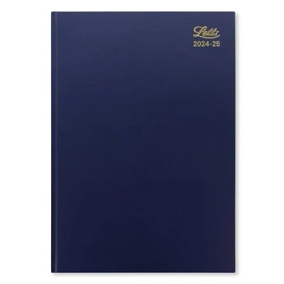 Imagen de Letts of London Agenda académica 2024/2025 con vista semanal, tamaño A4, color azul
