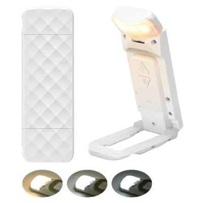 Imagen de Aigostar Luz Lectura Libros Cama, para Leer en La Lampara Recargable USB Leer, Libro con 3 Colores &amp; 5 Brillos Regulables, de Clip