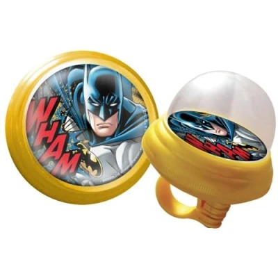 Imagen de Timbre Bici Modelo Squeezy niño Batman Hombre murciélago Superhéroe Amarillo Negro