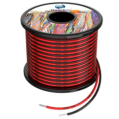 Imagen de 0.5 mm² Cable Alambres eléctrico de silicona 2x30Metros 20awg cobre estañado trenzado sin oxígeno Resistencia a altas temperaturas