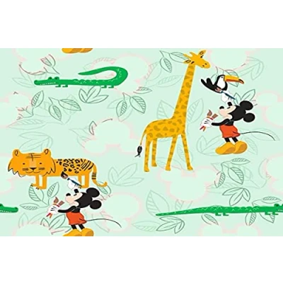 Imagen de Komar Disney TD5 0002 Papel pintado para habitación infantil, diseño de Mickey Doodle Zoo 1 (10,05 x 0,53 m), multicolor