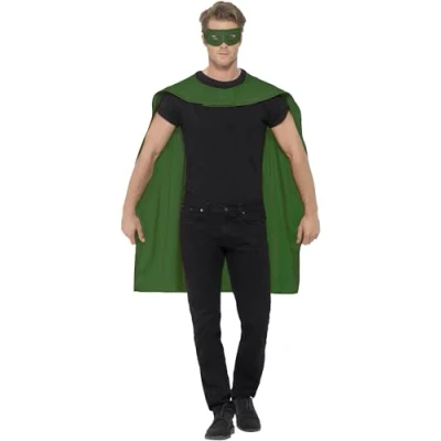 Imagen de Smiffys Capa, Verde, con antifaz