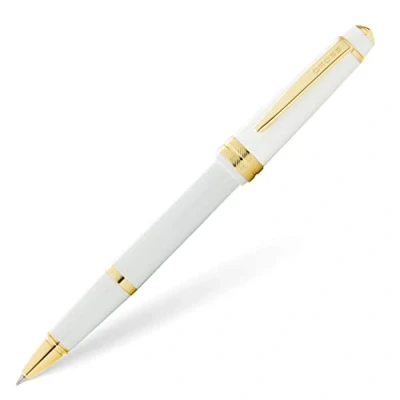 Imagen de Cross AT0745 10 Bolígrafo Roller Ball Bailey Light con Detalles Bañados en Oro, Blanco