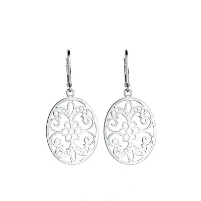 Imagen de Elli Ornament Floral Pendientes silvercolouerd, Mujer, Talla: One Size, Silver colouerd