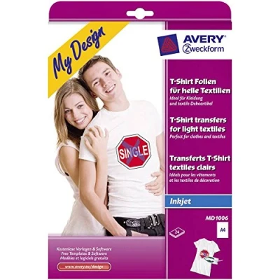 Imagen de Avery Dennison My Design T Shirt Papel decorativo para ropas