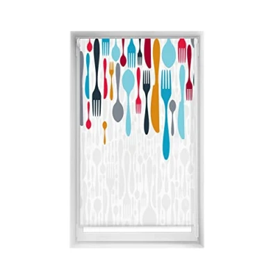 Imagen de Blindecor Easy estores opacos sin taladrar Estampados Estor Blackout Estampado Digital, Cubiertos, 90 x 150 cm (Ancho por Alto). Tamaño de la Tela 87 145 cm. Persianas enrollables térmicas