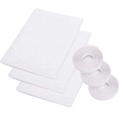 Imagen de Mosquiteros Estándar para Ventanas y Puertas, Actualización Ventana Malla Insectos Red 130 x 150 cm DIY Bug Anti Mosquito Protector Kit, 3 Rollos De Cintas Autoadhesivas (10mm Ancho), Blanco