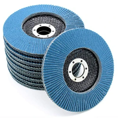 Imagen de Fd Workstuff discos abrasivos de abanico profesionales, color azul, 10 unidades, diámetro 115 mm, grano 120, acero inoxidable, laminares