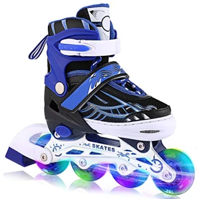 Imagen de Weskate Patines en Linea Ajustables para Niña Niño con Todas Las Ruedas iluminadas Exteriores e Interiores