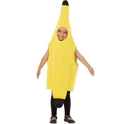 Imagen de Funidelia Disfraz de plátano para niño y niña Fruta, Comida niños divertidos accesorios Fiestas, Carnaval Halloween Talla 3 6 años Amarillo