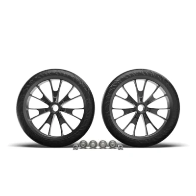 Imagen de Hudora Juego de ruedas repuesto unisex para adultos, 3099710640, negro, 205 mm