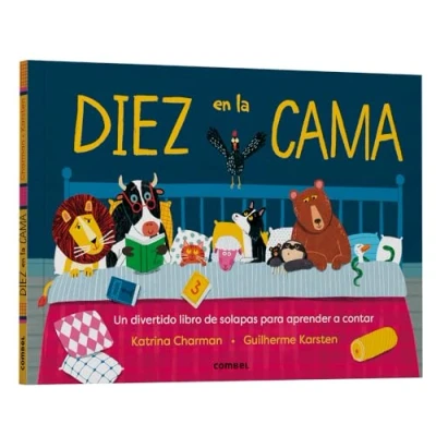 Imagen de Diez en la cama. Cuento para ir A dormir. partir de 2 años. (Libro con solapas)
