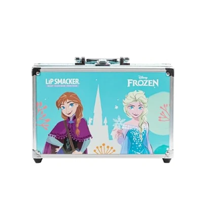 Imagen de Lip Smacker Frozen Traincase, Maletín de Maquillaje para Niñas, 40+ Piezas Rostro, Labios y Uñas con Accesorios Belleza Cabello Incluidos