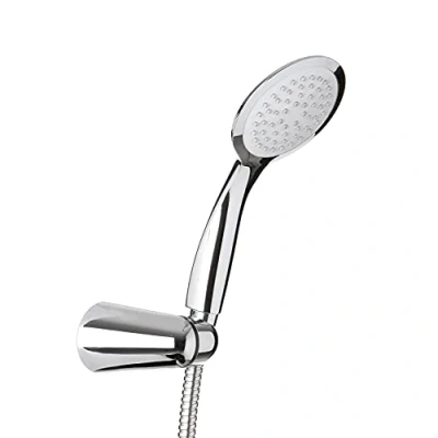 Imagen de TATAY Alcachofa Ducha Alcala con Soporte y Manguera 1.5M, 10 cm de Diámetro, ABS, 1 posición, Sistema Ahorro Agua Antical, Cromado
