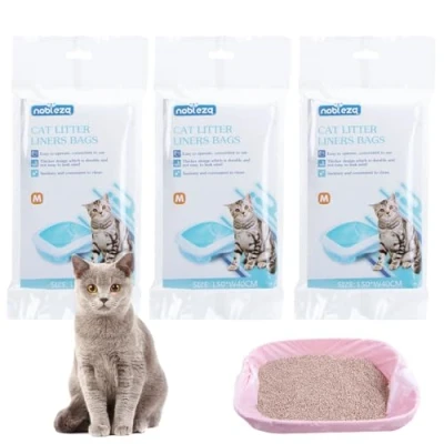 Imagen de Nobleza 36 Bolsas sanitarias, Que se Pueden Colocar en la Caja de Arena para Gatos un fácil reemplazo M 50 * 40CM