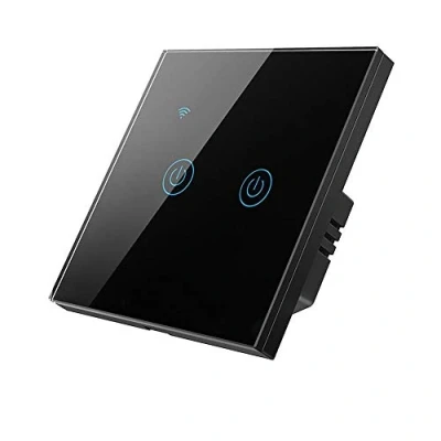 Imagen de Interruptor Tactil,Interruptor Tactil Pared 220 240v Smart WiFi Touch Switch Panel 2/3/4 Aplicación de ruta control remoto temporización Vinculación inteligente Fallo