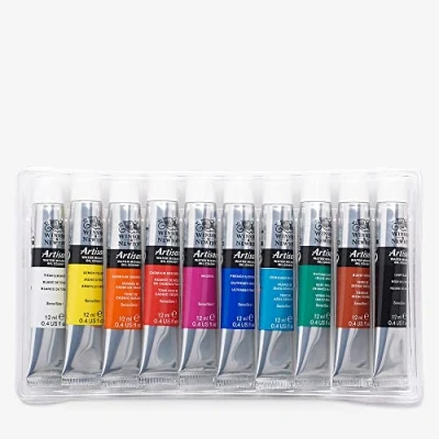Imagen de Winsor &amp; Newton óleo al agua Artisan Set de mezclable con 10 tubos 12ml colores surtidos para iniciación a la pintura