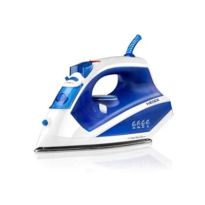 Imagen de HAEGER STEAM RIVER Plancha de vapor 2200W, Base en INOX, sistema antical,anti goteo y auto limpieza, vertical, regulador 30g, capacidad 260ml