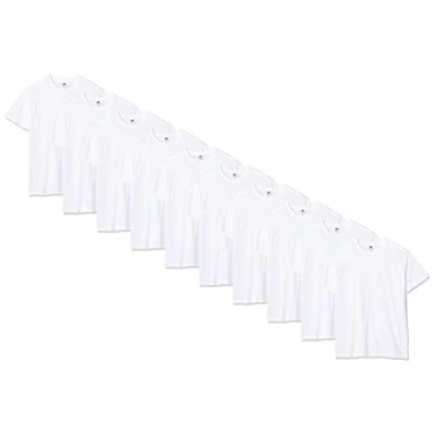 Imagen de Fruit of the Loom Heavy Cotton 10 Pack tee Camiseta, Blanco (White 30), Medium (Pack de 10) para Hombre