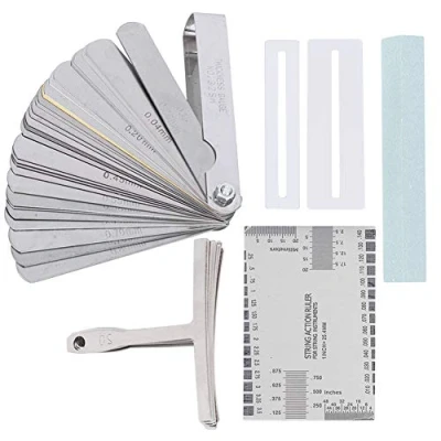 Imagen de Juego de herramientas guitarra Luthier, incluyendo Sander Radius Gauge String Action Ruler Fingerboard Guards Guitar Repair and Maintenance Tools