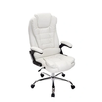 Imagen de Silla De Oficina Thor En Simil Cuero I Ordenador Ergónomica &amp; con Ruedas Escritorio Regulable Altura Color:, Color:Blanco