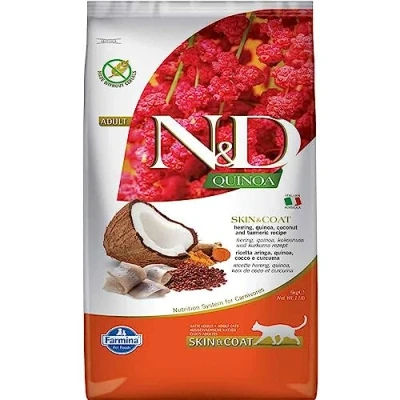 Imagen de FARMINA ND Cat Quinoa Skin Coat Arenque 5KG