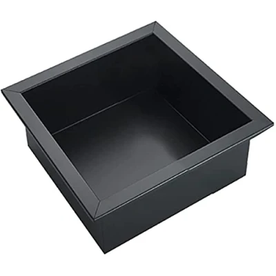 Imagen de SANGOGO Plato de ducha empotrado acero inoxidable 304 negro (35 x 35 12 cm)