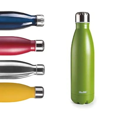 Imagen de IBILI Botella termo Doble pared musgo 500 ml, Acero Inoxidable 18/10, pared, Reutilizable