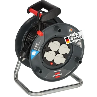 Imagen de Brennenstuhl Garant V2 Carrete de cable (cable 25 m, fabricado en Alemania), color negro
