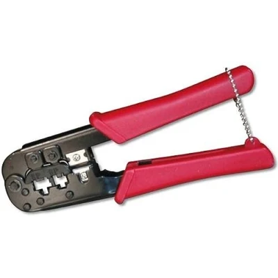 Imagen de Conectores de enchufe modular DIGITUS Cable conexión RJ11 y RJ45 red Cortador cables Stripper AWG 27 23