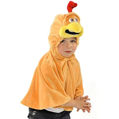 Imagen de Kids Chicken Cape Costume for Animal Disfraz de capa pollo para niños, dibujo animado, Color, 3 4 años (Pretend To Bee 9974)