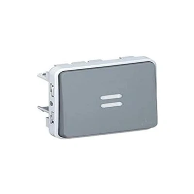 Imagen de Legrand plexo Conmutador luminoso e/s 10ax gris